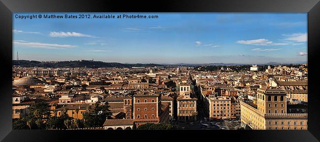 Rome Panorama Framed Print by Matthew Bates