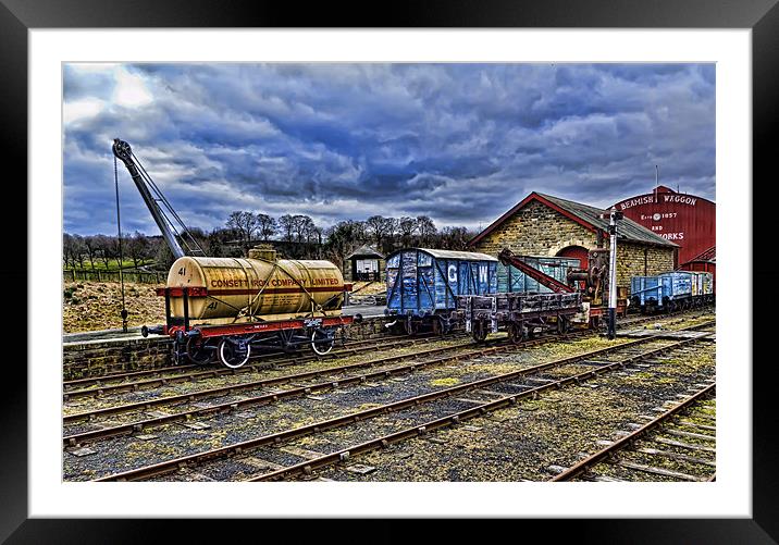 Rail Yard Framed Mounted Print by Kevin Tate