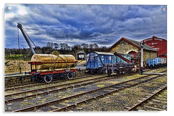 Rail Yard Acrylic by Kevin Tate