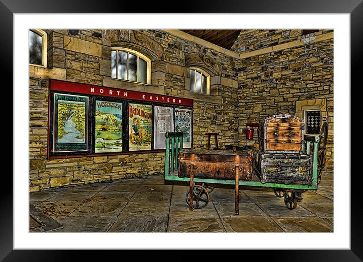 Railway Luggage Framed Mounted Print by Kevin Tate