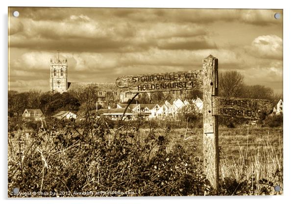 Christchurch Priory Acrylic by Chris Day