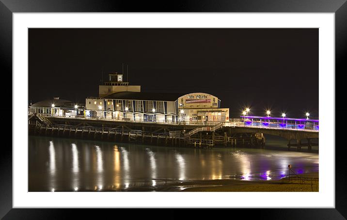 Bournemouth Pier at Night Framed Mounted Print by Jennie Franklin