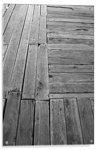 Pier Planks Acrylic by Adrian Wilkins