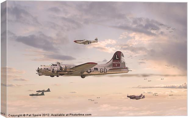 B17 - escort package Canvas Print by Pat Speirs
