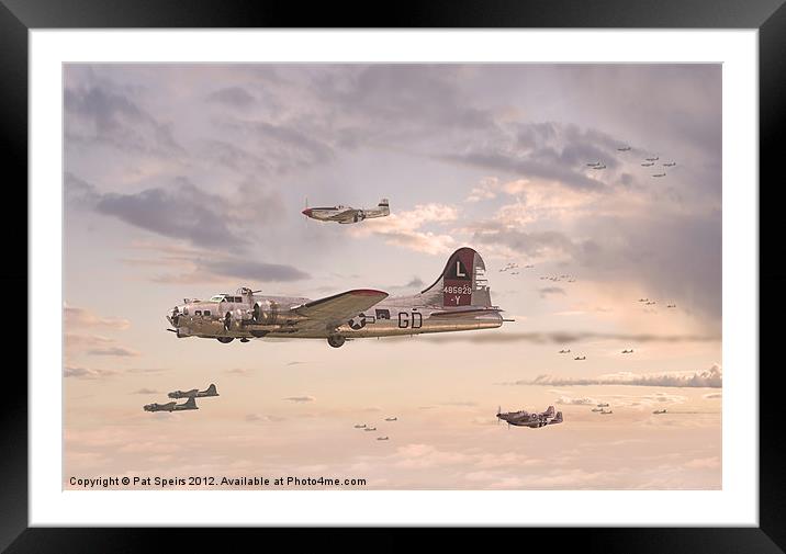 B17 - escort package Framed Mounted Print by Pat Speirs