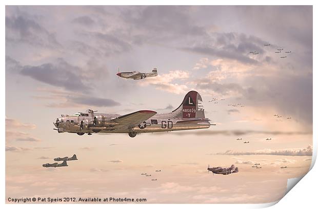 B17 - escort package Print by Pat Speirs