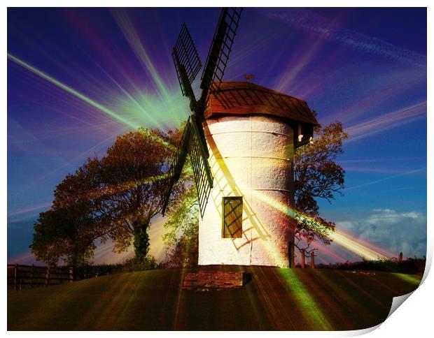 Happy Valley Windmill. Print by Heather Goodwin