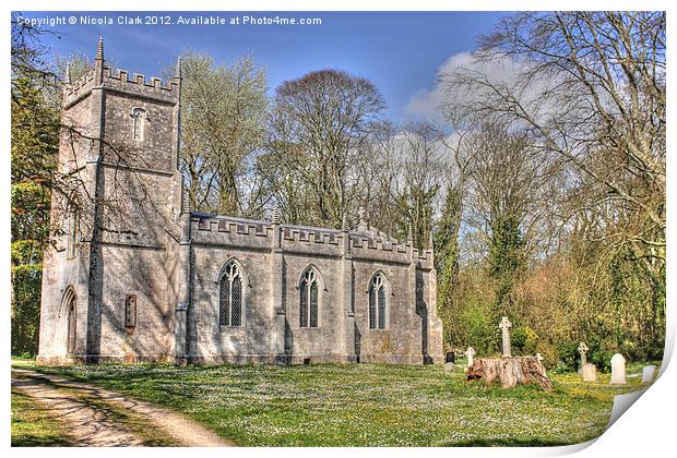 Country Church In Spring Print by Nicola Clark