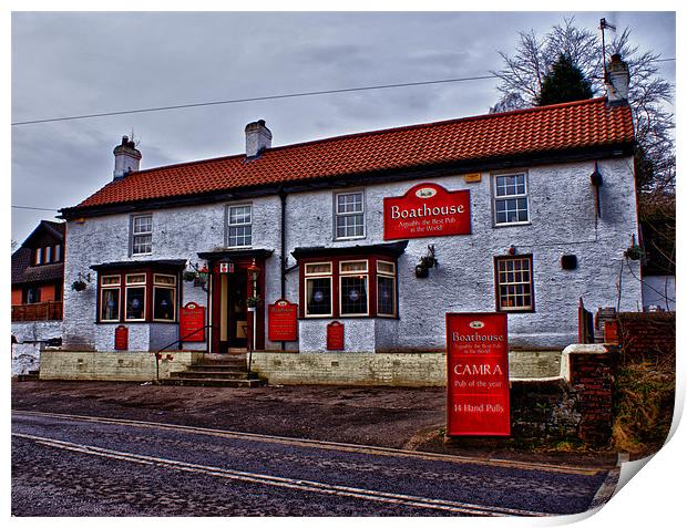 The Boathouse Print by John Ellis