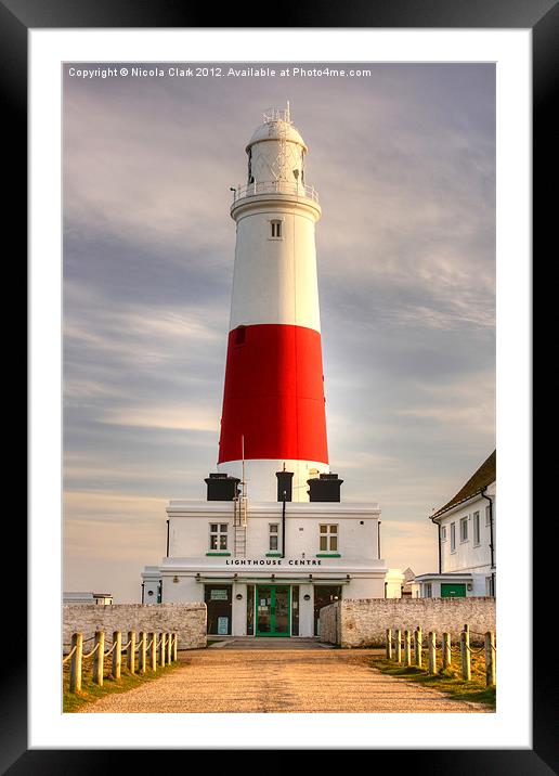 Portland Bill Lighthouse Framed Mounted Print by Nicola Clark