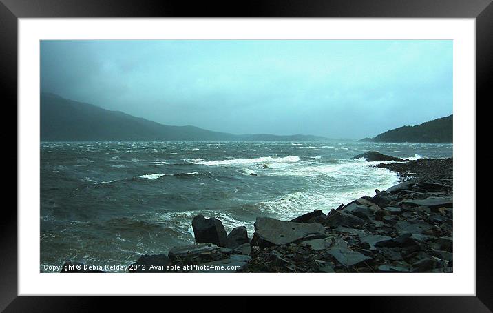 Stormy Sea Framed Mounted Print by Debra Kelday