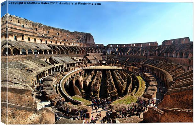 Colosseum Panorama Canvas Print by Matthew Bates