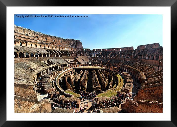 Colosseum Panorama Framed Mounted Print by Matthew Bates