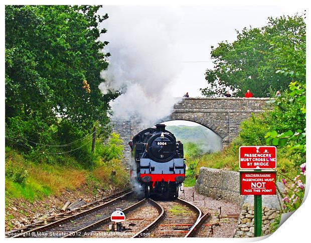 Steam at Harmans Cross Print by Mike Streeter