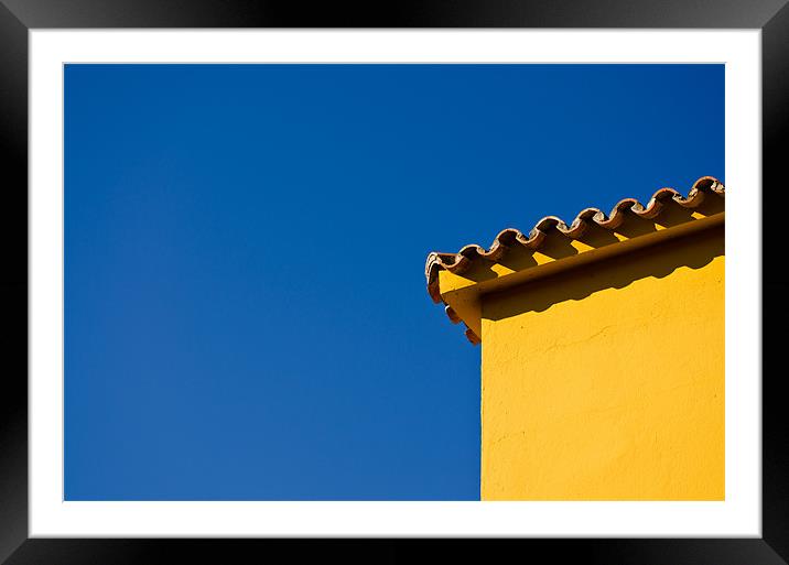 When yellow meets blue Framed Mounted Print by Vinicios de Moura