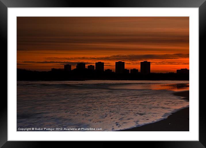 Aberdeen by sunset Framed Mounted Print by Gabor Pozsgai
