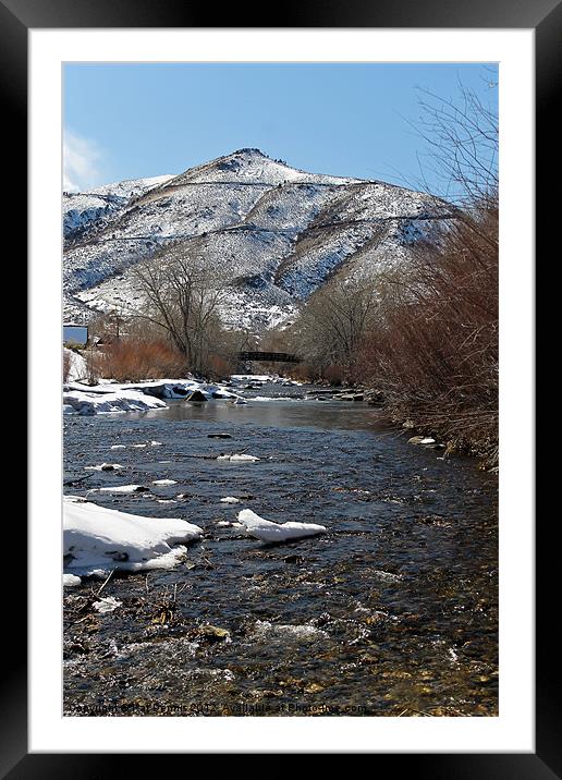 Running Clear Creek Framed Mounted Print by Kat Dennis