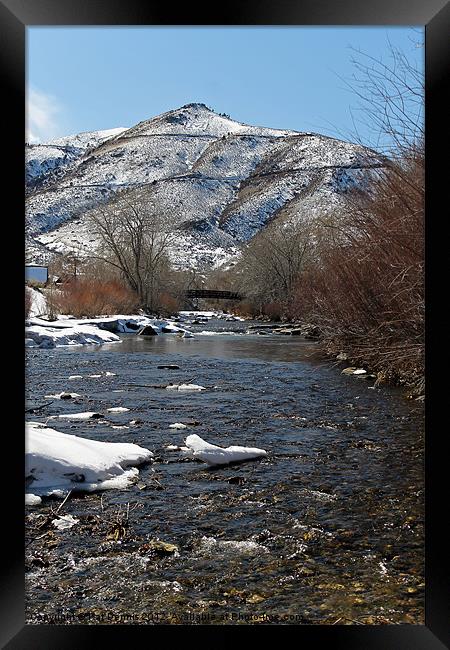 Running Clear Creek Framed Print by Kat Dennis