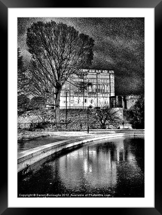 Norwich Castle Textured Framed Mounted Print by Darren Burroughs
