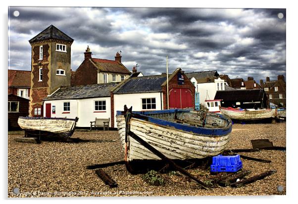 Aldeburgh Boats Acrylic by Darren Burroughs