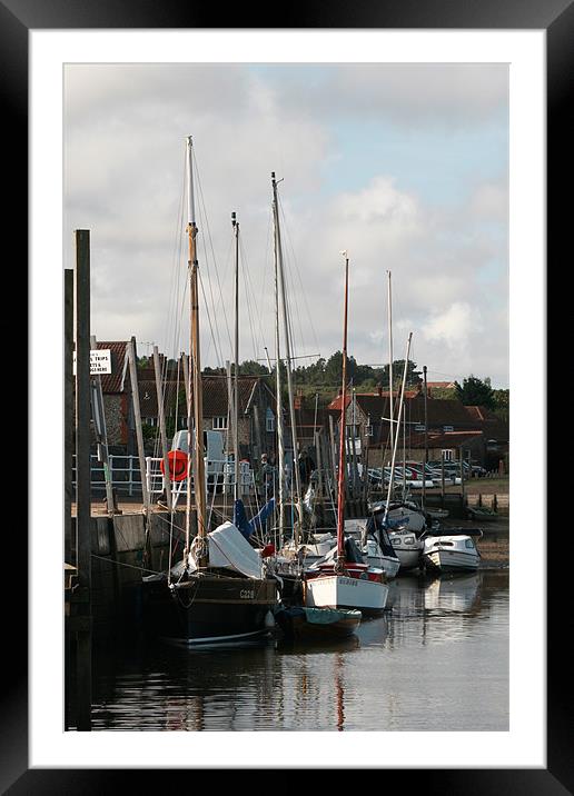 Blakney Quay Framed Mounted Print by Kathy Simms