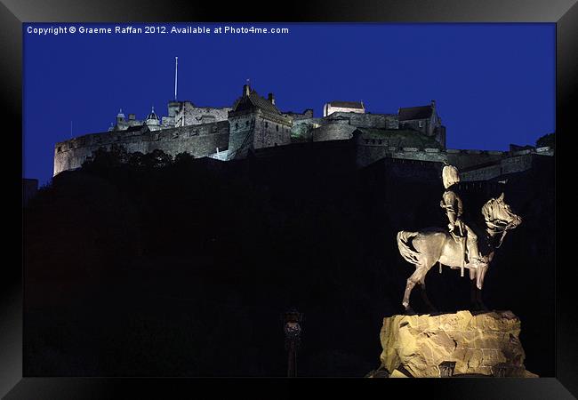 Edinburgh Castle at Night Framed Print by Graeme Raffan