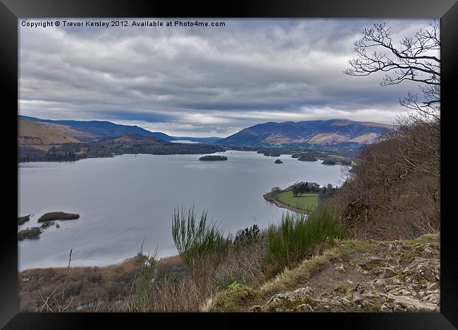 Derwentwater Views -Lake District Framed Print by Trevor Kersley RIP