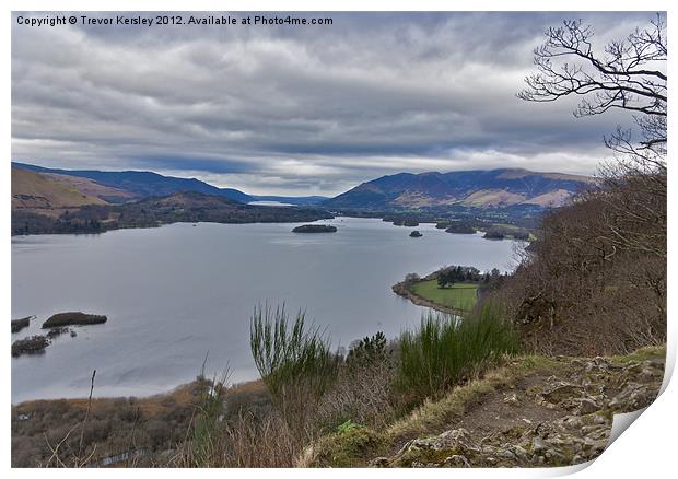 Derwentwater Views -Lake District Print by Trevor Kersley RIP
