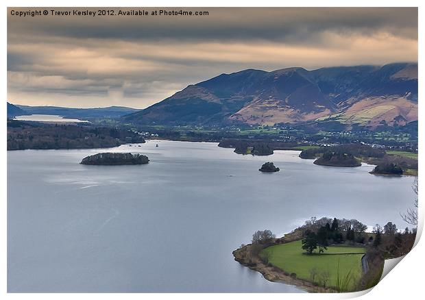 Derwentwater Views -Lake District Print by Trevor Kersley RIP