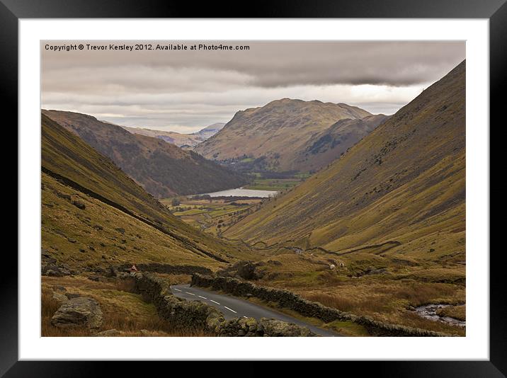 Kirkstone Pass - Lake District. Framed Mounted Print by Trevor Kersley RIP