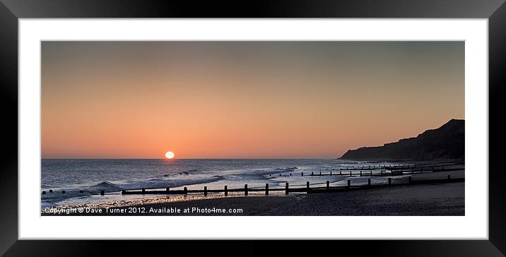 Cromer Sunrise, Norfolk Framed Mounted Print by Dave Turner