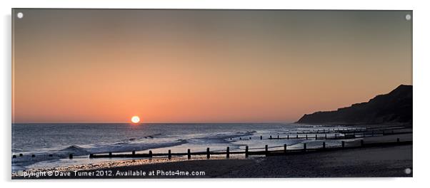 Cromer Sunrise, Norfolk Acrylic by Dave Turner