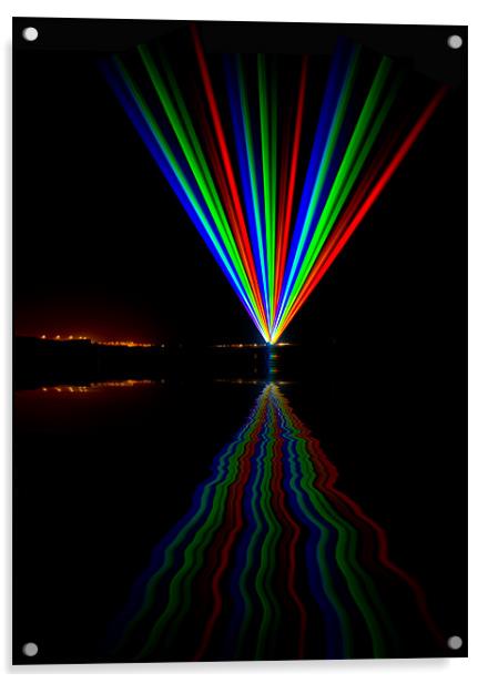 Olympic Rainbow Reflections Acrylic by John Ellis