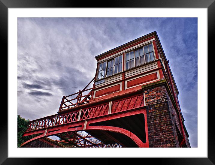 Wylam Signal Box Framed Mounted Print by John Ellis