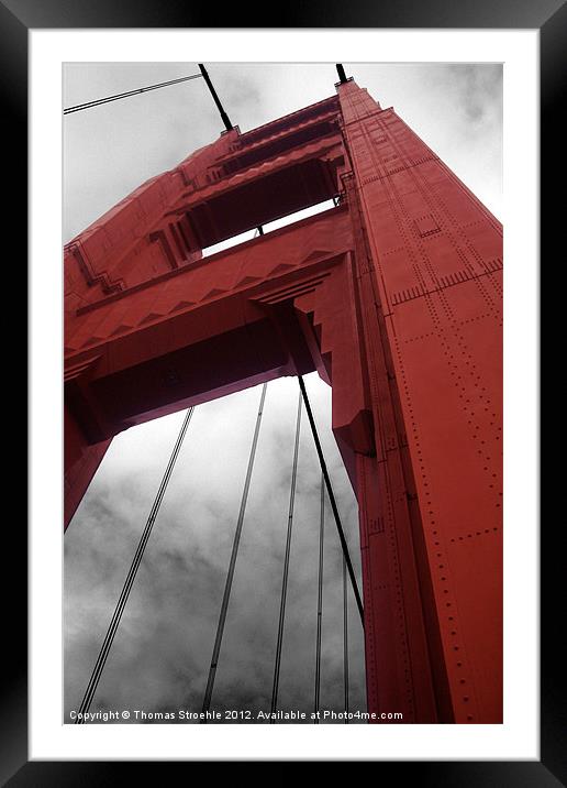 HIgh Rising Golden Gate Bridge Framed Mounted Print by Thomas Stroehle