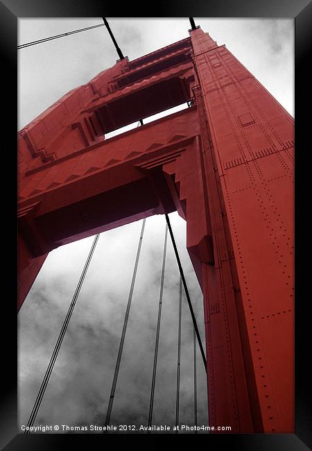 HIgh Rising Golden Gate Bridge Framed Print by Thomas Stroehle