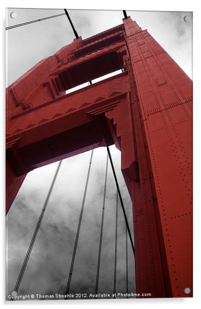 HIgh Rising Golden Gate Bridge Acrylic by Thomas Stroehle