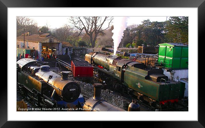 The Engine Shed Framed Mounted Print by Mike Streeter