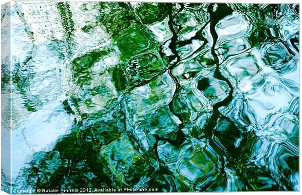 Water Ripples and Reflections Abstract Canvas Print by Natalie Kinnear