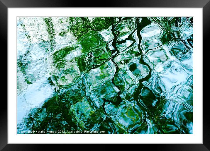 Water Ripples and Reflections Abstract Framed Mounted Print by Natalie Kinnear