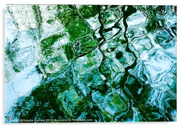 Water Ripples and Reflections Abstract Acrylic by Natalie Kinnear