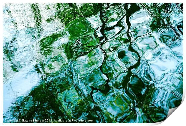 Water Ripples and Reflections Abstract Print by Natalie Kinnear
