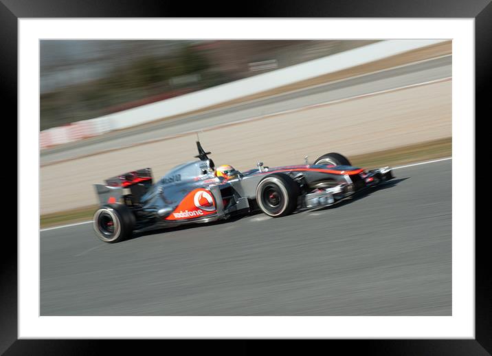 Lewis Hamilton - 2012 - Catalunya Framed Mounted Print by SEAN RAMSELL