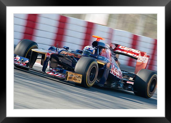 Daniel Ricciardo 2012 Catalunya Framed Mounted Print by SEAN RAMSELL