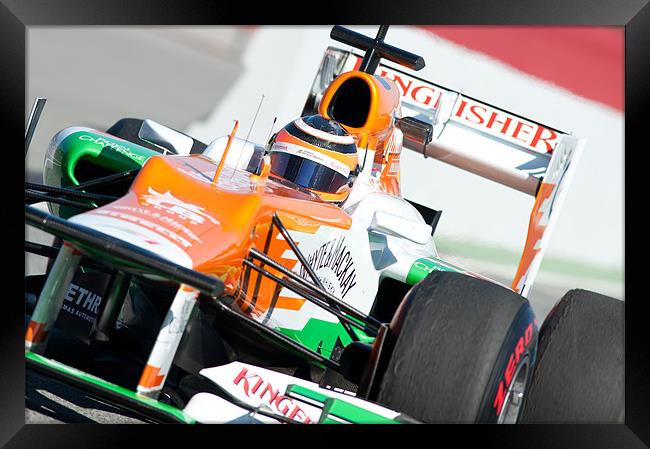 Nico Hulkenberg 2012 Force India Framed Print by SEAN RAMSELL