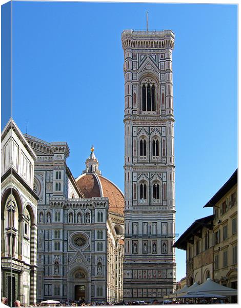 Campanile Tower and Duomo Canvas Print by Tom Gomez