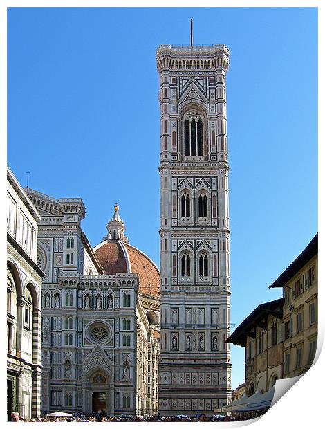 Campanile Tower and Duomo Print by Tom Gomez