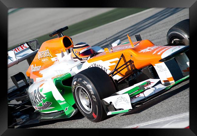 Nico Hulkenberg - Force India - 2012 Framed Print by SEAN RAMSELL