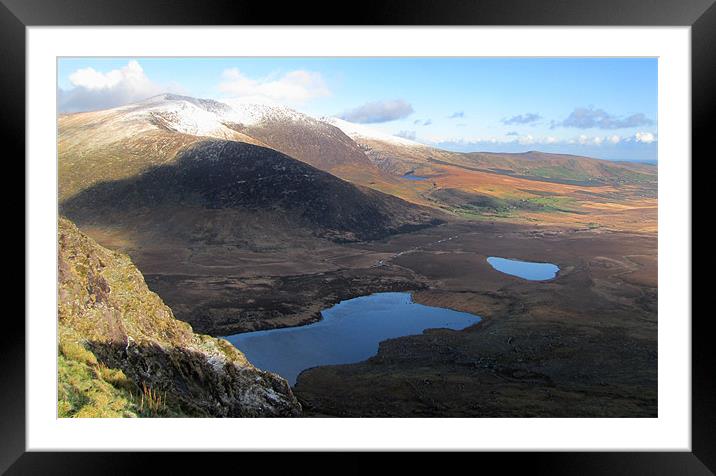 View from Connor Pass Framed Mounted Print by barbara walsh