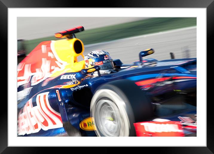 Sebastian Vettel - 2012 Framed Mounted Print by SEAN RAMSELL